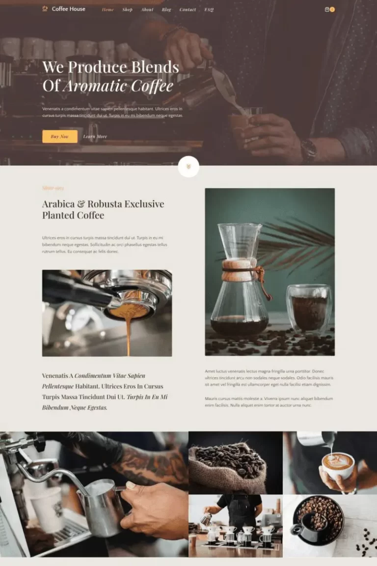 WordPress企业官网：Coffee Roaster